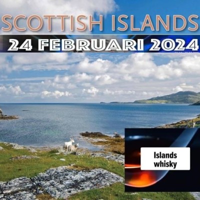 De Lapwing Whiskiacs organiseren samen met de familie Mons een Scottish Island Whisky Tasting op 24 februari 2024